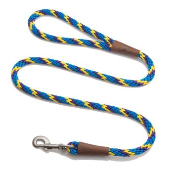 Mendota Clip Leash Small - lengths 3/8in x 4ft(10mm x1.2m) Made in the USA - Tricolour Sunset