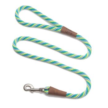 Mendota Clip Leash Small - lengths 3/8in x 6ft(10mm x1.8m) Made in the USA - Twist - Seafoam