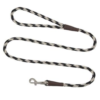 Mendota Clip Leash Small - lengths 3/8in x 6ft(10mm x1.8m) Made in the USA - Diamond Sandstone