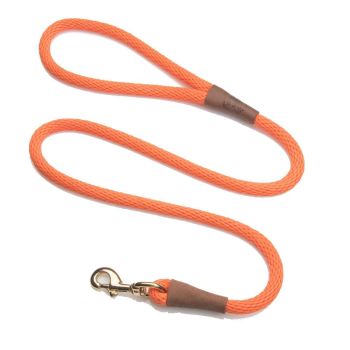 Mendota Clip Leash Large - lengths 1/2in x 6ft(13mm x1.8m) Made in the USA - Orange