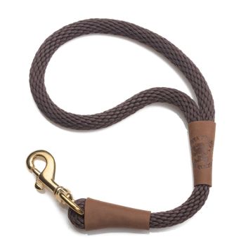 Mendota Traffic Clip Leash 1/2"x16" (13mm x 40cm)  DARK BROWN