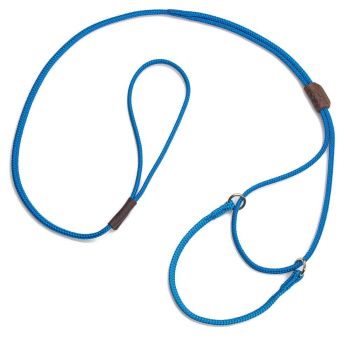 Mendota Martingale Dog Show Leash - Small 8-14 (20cm-36cm) - Made in the USA - Blue