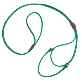 Mendota Martingale Dog Show Leash - Small 8-14 (20cm-36cm) - Made in the USA - Kelly Green