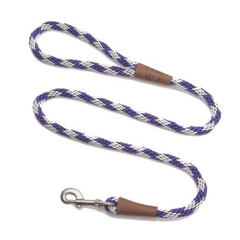 Mendota British Style Slip Leash - Length 1/2in x 4ft(13mm x 1.2m) - Diamond - Amethyst