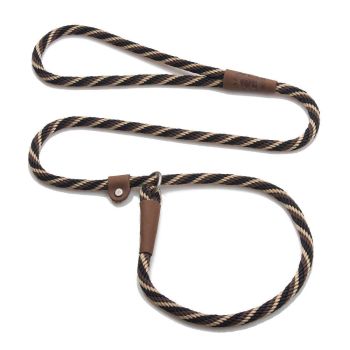 Mendota British Style Slip Leash - Length 1/2in x 6ft(13mm x 1.8m) - Twist - Mocha