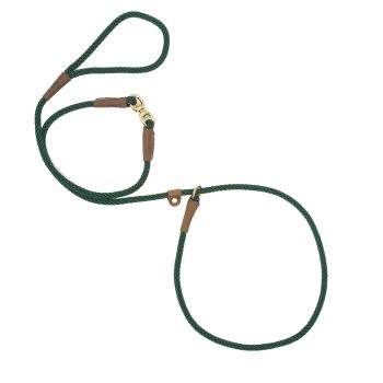 Mendota Swivel Slip Leash - Large- Made in the USA :13mm x 1.8m (1/2in x 6ft) - Hunter Green