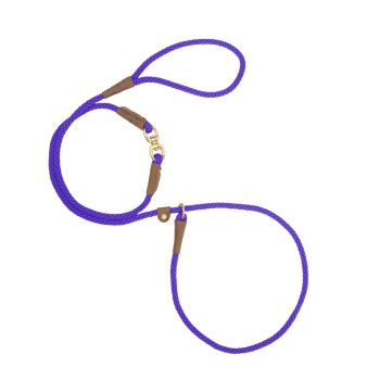 Mendota Swivel Slip Leash - Large- Made in the USA :13mm x 1.8m (1/2in x 6ft) - Purple