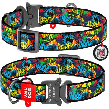 Collar Company Dog Collar Nylon - Printed with - BATMAN BRIGH 24-40CM