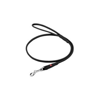 Waudog Leather Round Clip Leash W4MM - L183CM BLACK