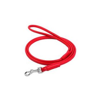 Waudog Leather Round Clip Leash W4MM - L183CM RED