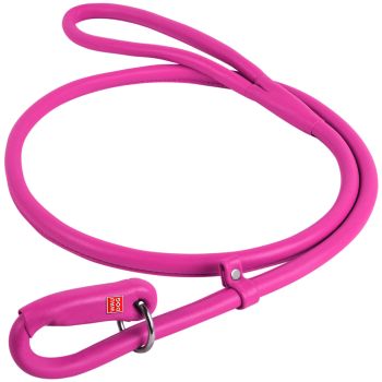 Waudog Leather Round Slip Leash W8MM- L183CM PINK