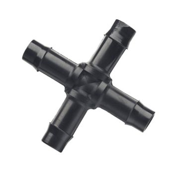 Barbed Cross Connector - 19mm, 20 Pack for Flexible and Durable Hose Connections