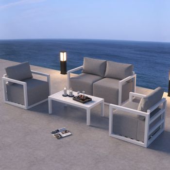 Alfresco Serenity Outdoor Lounge Set â€“ Charcoal Grey