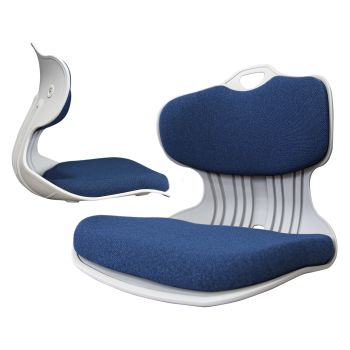 2X Slender Chair Posture Correction Seat Floor Lounge Padded Stackable BLUE