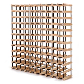 Timber Wine Rack Storage Cellar Organiser 120 Bottle