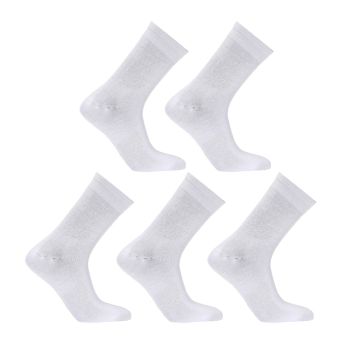 5X Rexy 3D Seamless Crew Socks Medium Slim Breathable WHITE