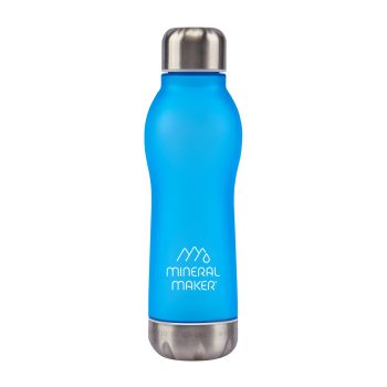 Mineral Maker MORBIDO Alkaline Filter Water Bottle + a Mineral Stone Pouch BLUE