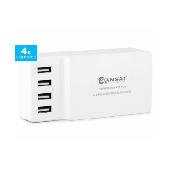 2X Sansai USB Charging 4.2A 4-Ports Station A