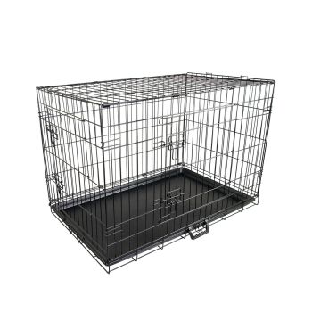 Wire Dog Cage Foldable Crate Kennel 36in with Tray