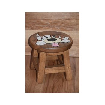 Kids furniture Wooden Stool Puppy Dog Chair Toddlers Step Sitting