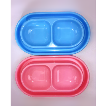 YES4PETS 2 x Medium Anti-Ant Pet Plastic Rabbit Dog Feeding Bowls Cat Rabbit Guinea Pig Feeder