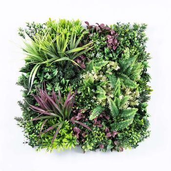 YES4HOMES 4 Artificial Plant Wall Grass Panels Vertical Garden Foliage Tile Fence 50X50 CM