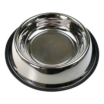 2 x XXL Stainless Steel Pet Bowl Water Bowls Portable Anti Slip Skid Feeder Dog Cat