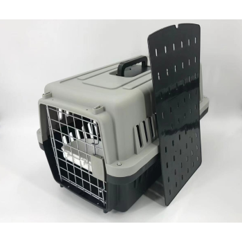 YES4PETS Medium Dog Cat Crate Pet Carrier Airline Cage With Bowl & Tray-Black