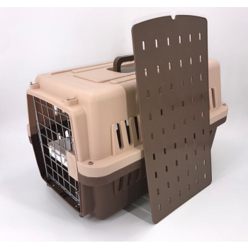 YES4PETS Medium Dog Cat Crate Pet Rabbit Carrier Airline Cage With Bowl & Tray-Brown