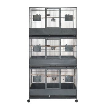 YES4PETS 187cm XL Triple Stackers Breeding Bird Parrot Cage CockatoosÂ Aviary