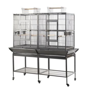 YES4PETS XL 184 cm Bird Cage Pet Parrot Aviary  Perch Castor Wheel Removable Divider