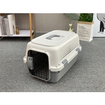 YES4PETS Small Dog Cat Rabbit Crate Pet Kitten Carrier Parrot Cage Grey