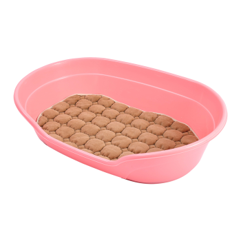 YES4PETS Pet Bed Medium Plastic Dog Bedding Sleeping Resting Washable Basket Pink