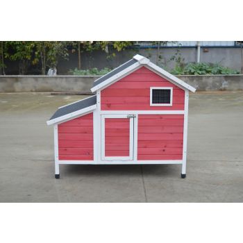 YES4PETS Red Chicken Coop Rabbit Hutch Cat Cage Hen Chook House