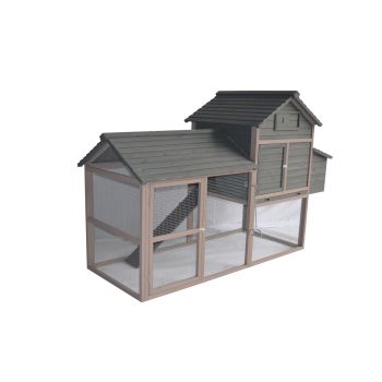 YES4PETS Grey XL Chicken Coop Rabbit Guinea Pig Hutch Ferret Guinea Pig House