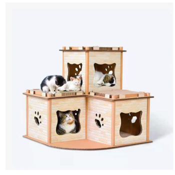 YES4PETS Cat Cardboard House Tower Condo Scratcher Pet Post Pad Mat Furniture