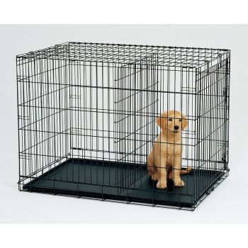 YES4PETS 42' Collapsible Metal Dog Puppy Crate Cat Rabbit Cage With Divider