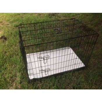 YES4PETS 48' Collapsible Metal Pet Dog Crate Cat Rabbit Cage With Mat