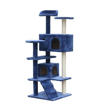 YES4PETS 130 cm Blue Cat Scratching Post Tree  Scratcher Pole-Blue