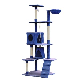 YES4PETS 193cm Cat Scratching Tree Post Sisal Pole Scratching Post Scratcher Tower Condo Blue