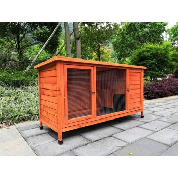 YES4PETS XXL Rabbit Hutch Guinea Pig Cage , Ferret cage Chicken Coop W Pull Out Tray 150x60x75 cm