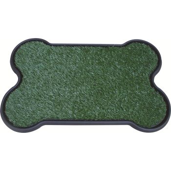 YES4PETS Dog Puppy Toilet Grass Potty Training Mat Loo Pad Bone Shape Indoor 