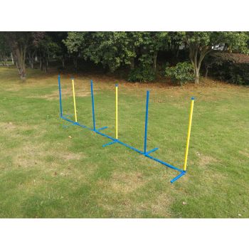 YES4PETS Portable Dog Puppy Training Practice Weave Poles Agility Post Set