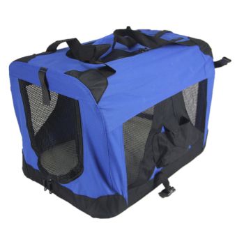 YES4PETS XL Portable Foldable Pet Dog Puppy Cat Soft Crate Cage-Blue