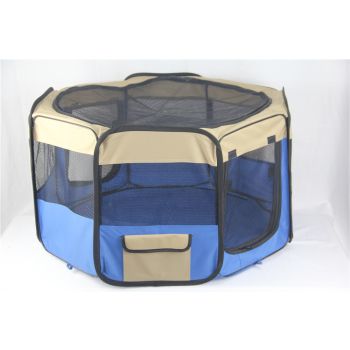 YES4PETS Small Blue Dog Cat Puppy Rabbit Guinea Pig Cage Cat Soft Playpen