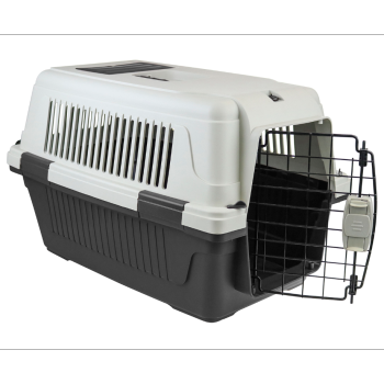 Large Portable Dog Cat House Pet Carrier Travel Bag Cage+Safety Lock & Food Box