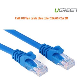 UGREEN Cat6 UTP blue color 26AWG CCA LAN Cable 2M (11202)