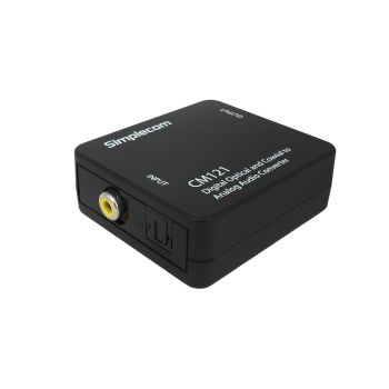 Simplecom CM121 Digital Optical Toslink and Coaxial to Analog RCA Audio Converter 