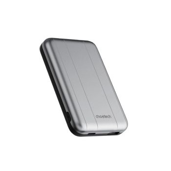 CHOETECH B655-SL 5000mAh Magnetic Wireless Power Bank 10W (Silver)