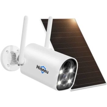 Hiseeu C40 Indoor/Outdoor WiFi Battery Camera With Solar Panel